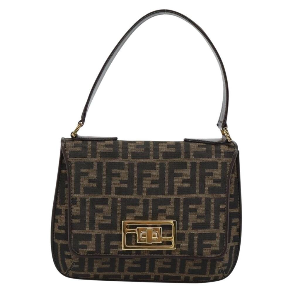 Fendi Zucca Shoulder Bag Black